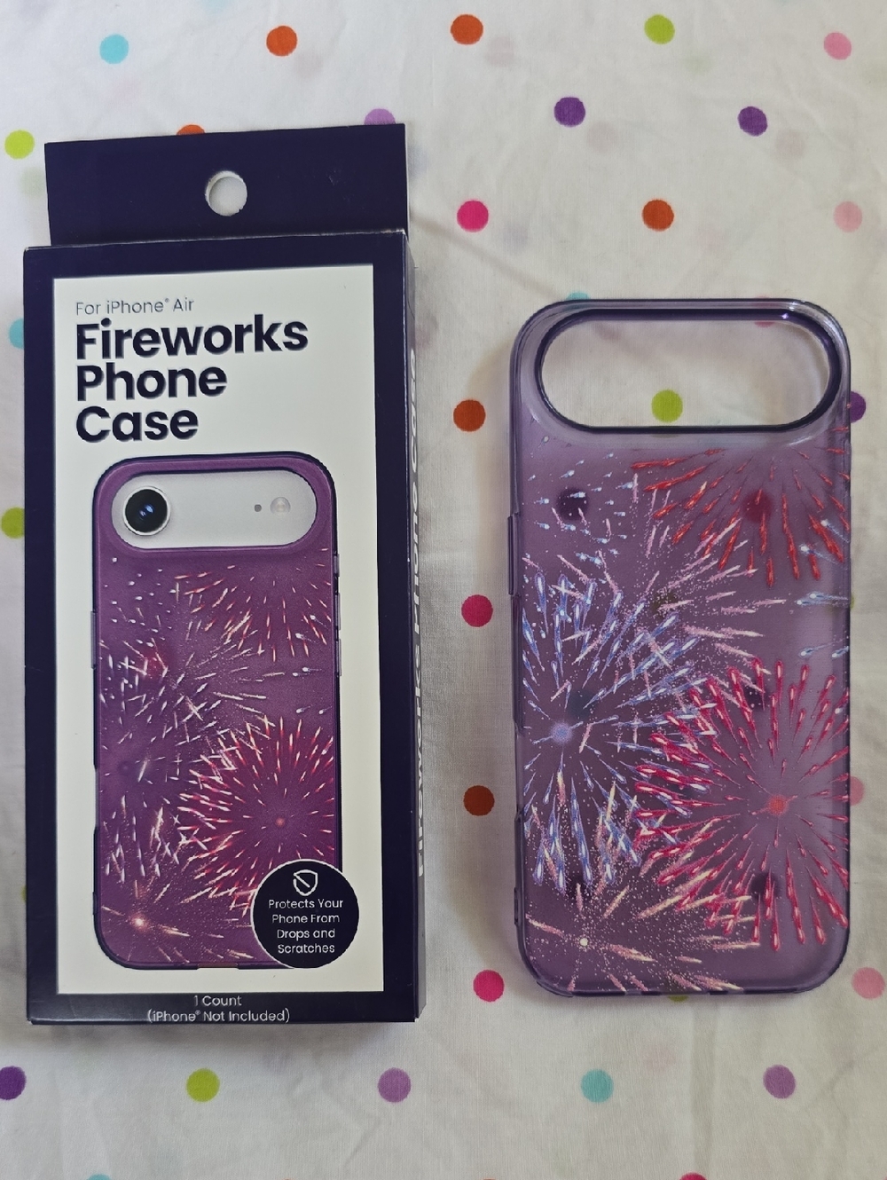 New Purple Fireworks Phone Case for iPhone Air